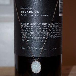 Anthropologie White Druzy Necklace